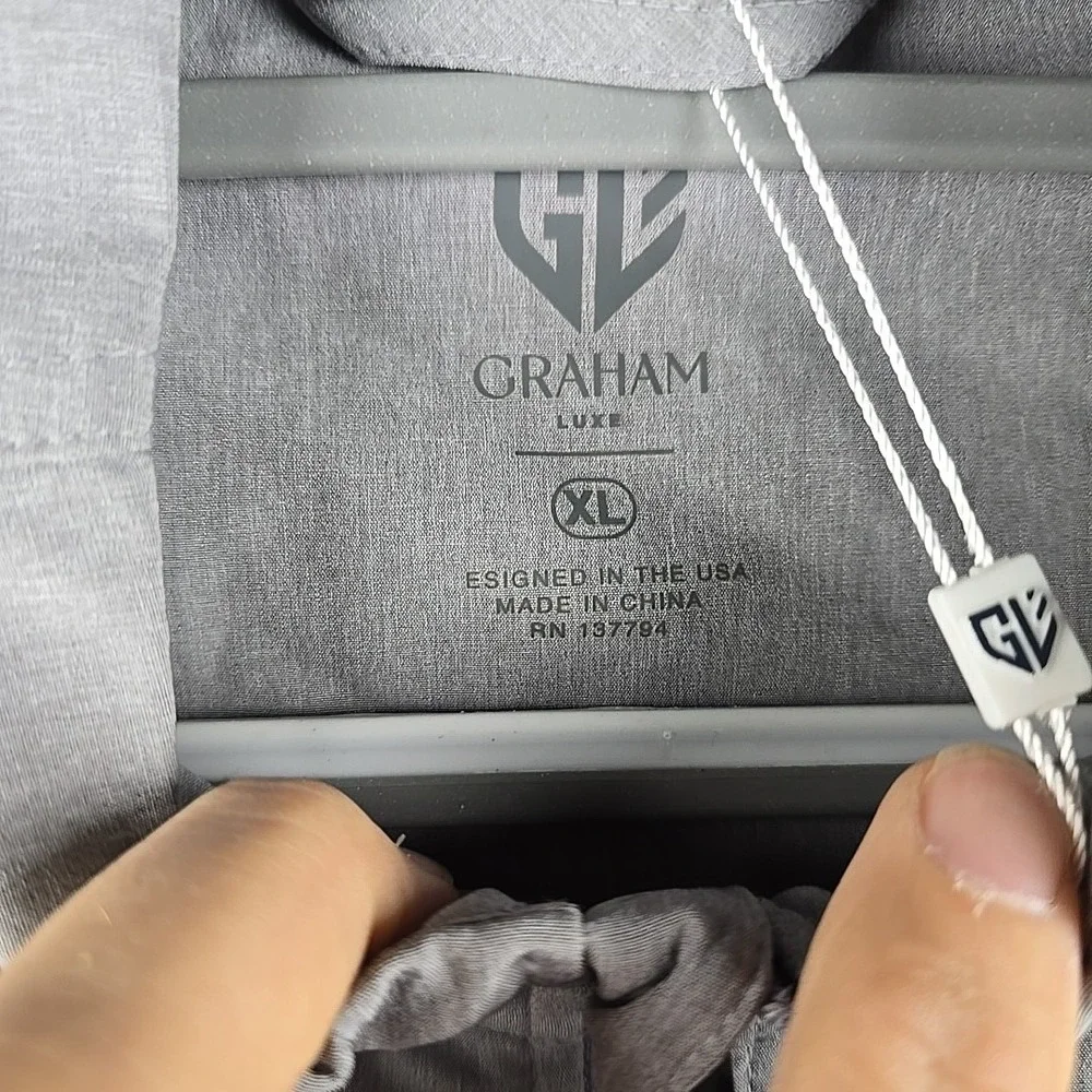 Graham Luxe Kash Jacket Mens XL Ultimate Gray Golf Full Zip Performance NWT Flaw